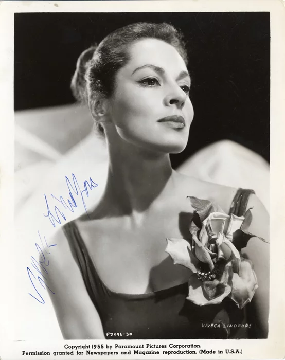 Viveca Lindfors autograph