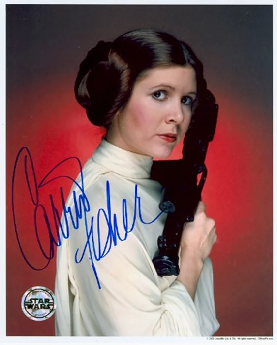 Carrie Fisher autograph