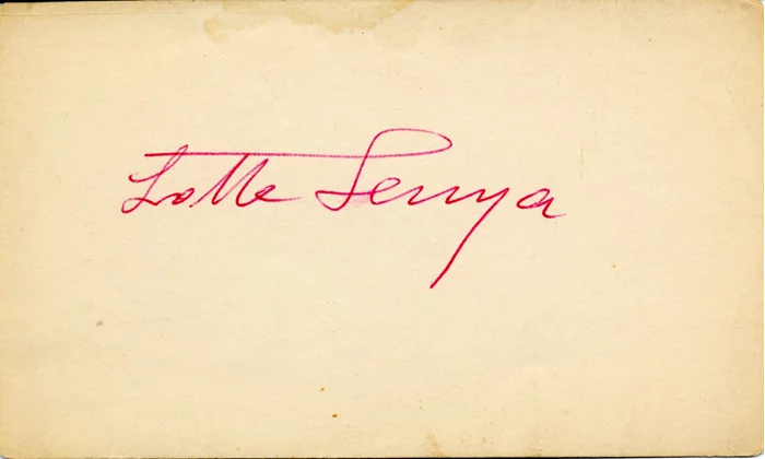 Lotte Lenya autograph
