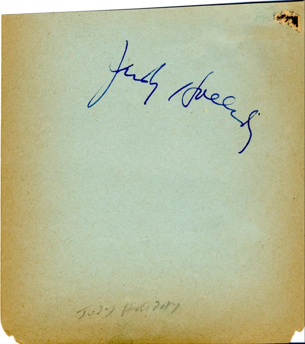 Judy Holliday autograph
