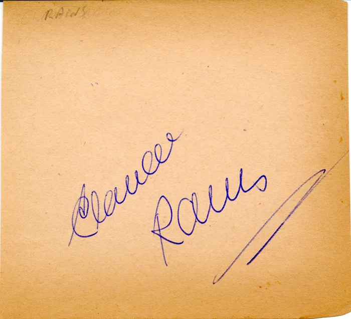 Claude Rains autograph