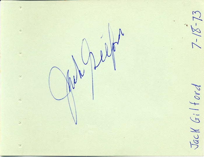 Jack Gilford autograph