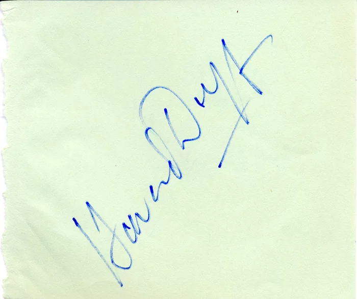 Howard Duff autograph