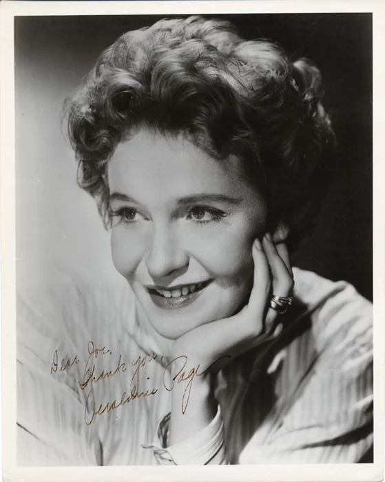 Geraldine Page autograph