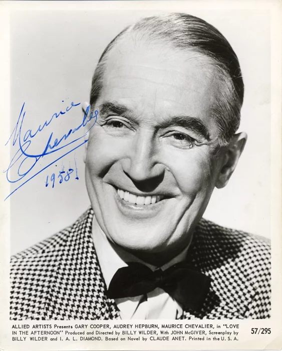 Maurice Chevalier autograph