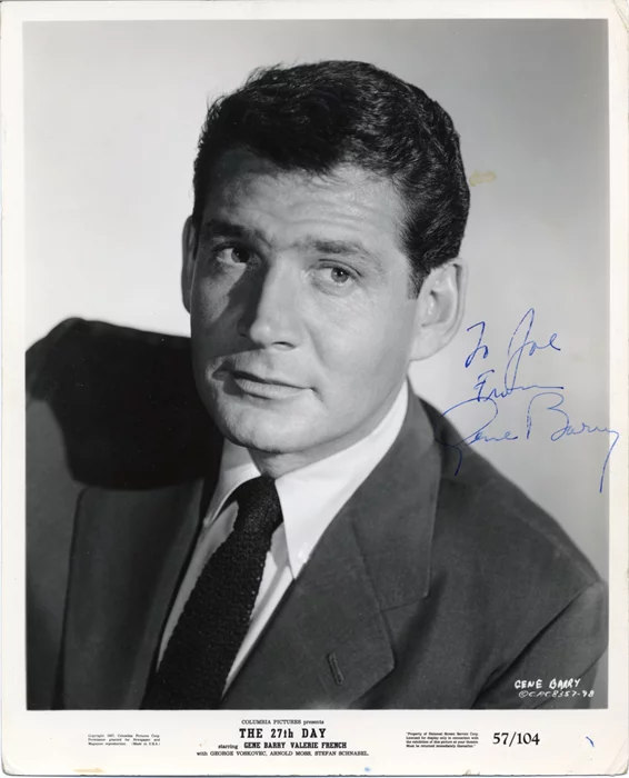 Gene Barry autograph