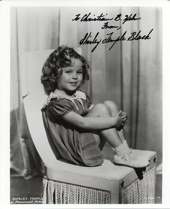 Shirley Temple autograph