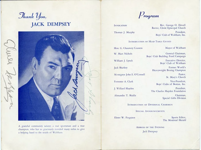Vintage Signed Program autograph