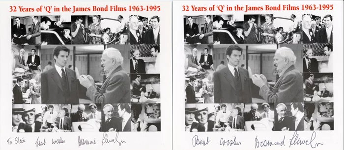 Desmond Llewelyn autograph