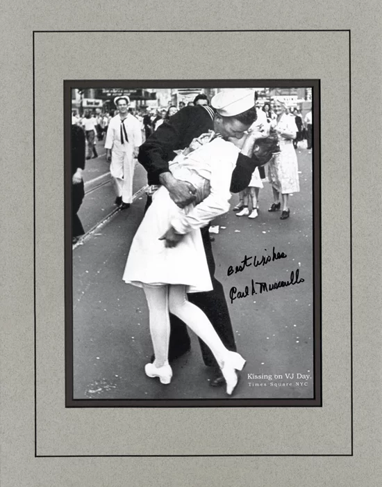 V-J Day Nurse and Sailor autograph