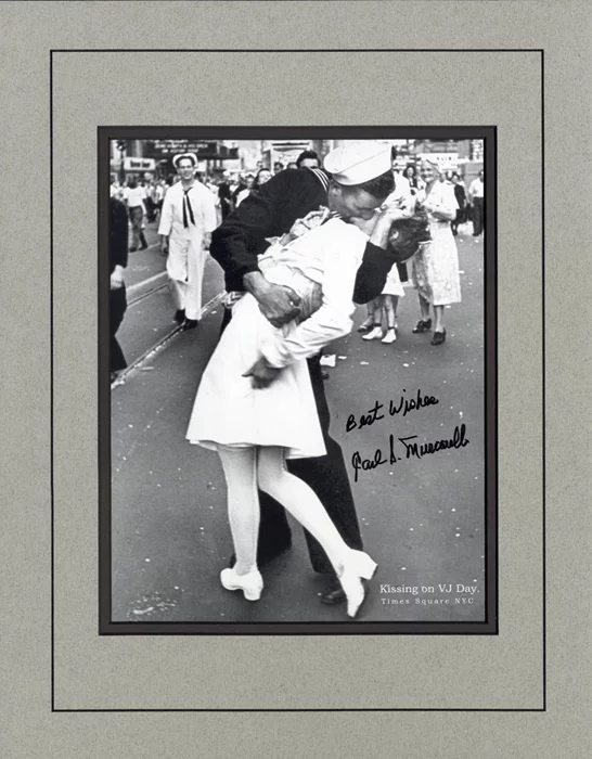 V-J Day Nurse and Sailor autograph
