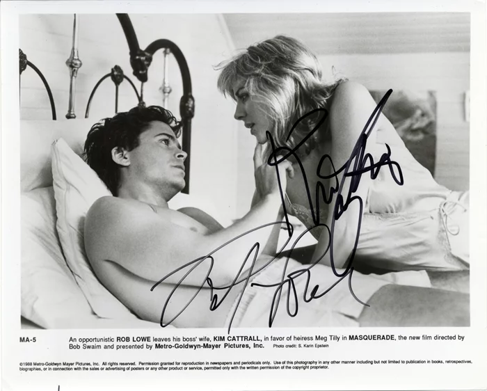 Rob Lowe & Kim Cattrall autograph