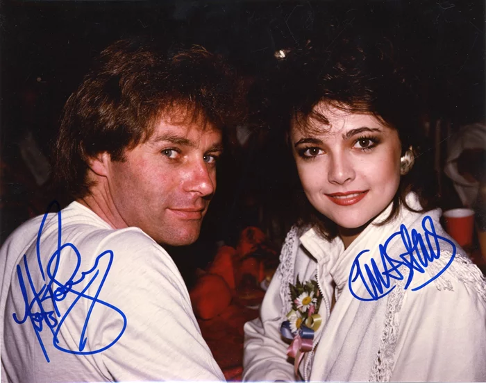 Tristan Rogers & Emma Samms autograph