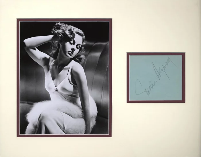Susan Hayward autograph