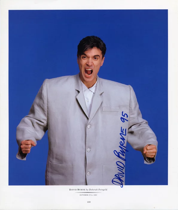 David Byrne autograph