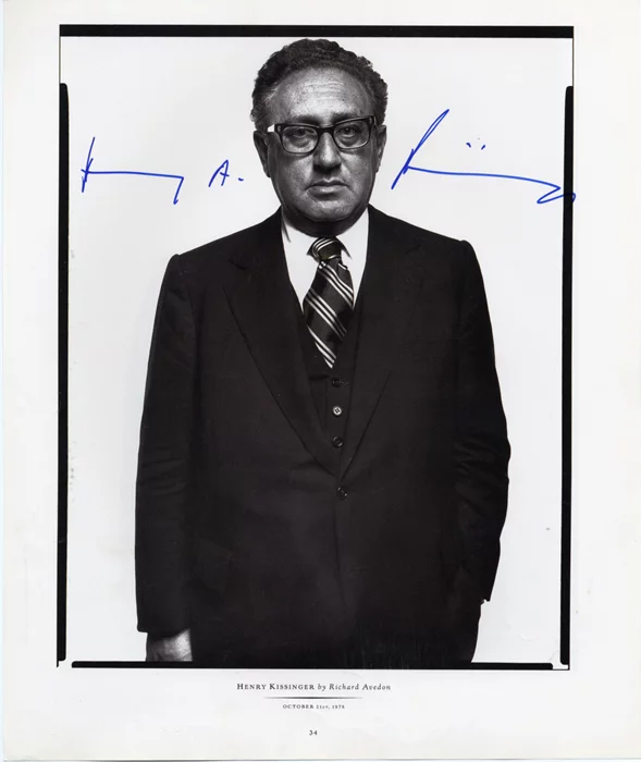 Henry Kissinger autograph