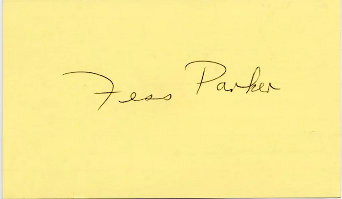 Fess Parker autograph