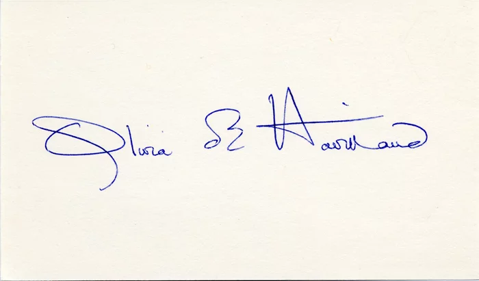 Olivia de Havilland autograph