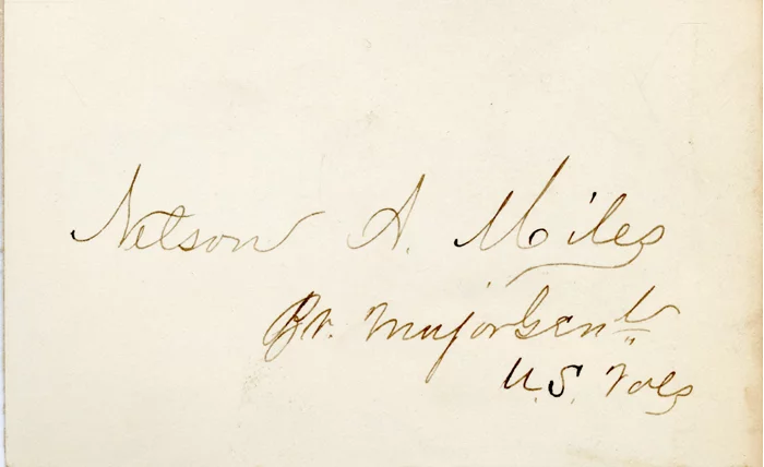 Nelson Appleton Miles autograph
