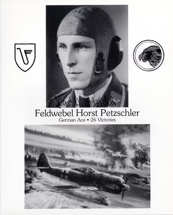 Feldwebel Horst Petzschler autograph