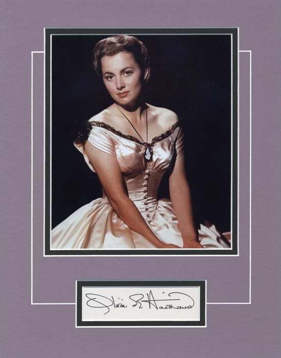 Olivia DeHavilland autograph