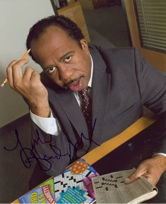 Leslie David Baker autograph