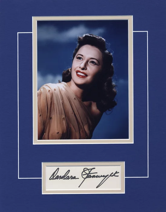 Barbara Stanwyck autograph