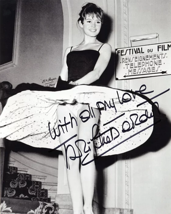 Brigitte Bardot autograph