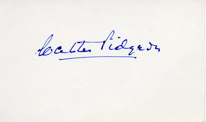 Walter Pidgeon autograph
