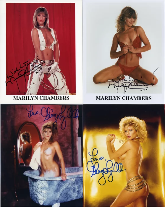 Marilyn Chambers & Ginger Lynn Allen autograph
