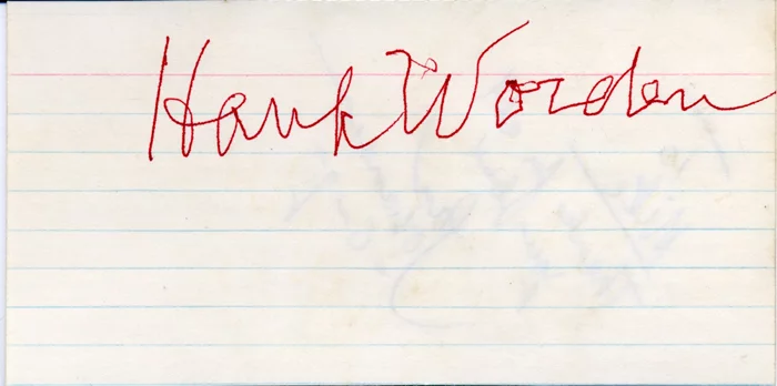 Hank Worden autograph