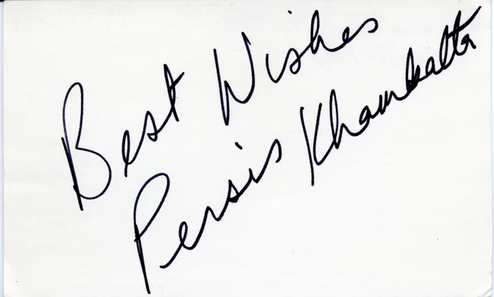 Persis Khambatta autograph