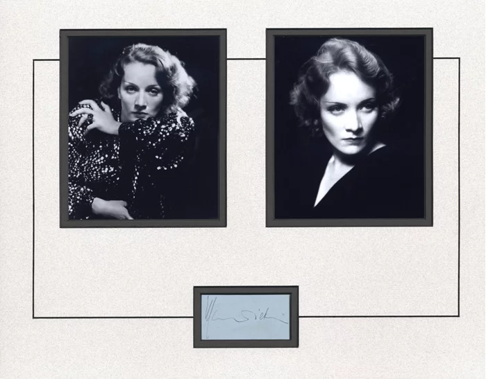 Marlene Dietrich autograph