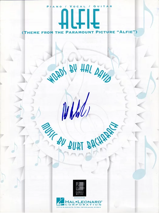 Burt Bacharach autograph