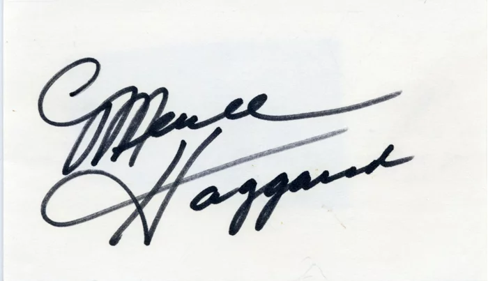 Merle Haggard autograph