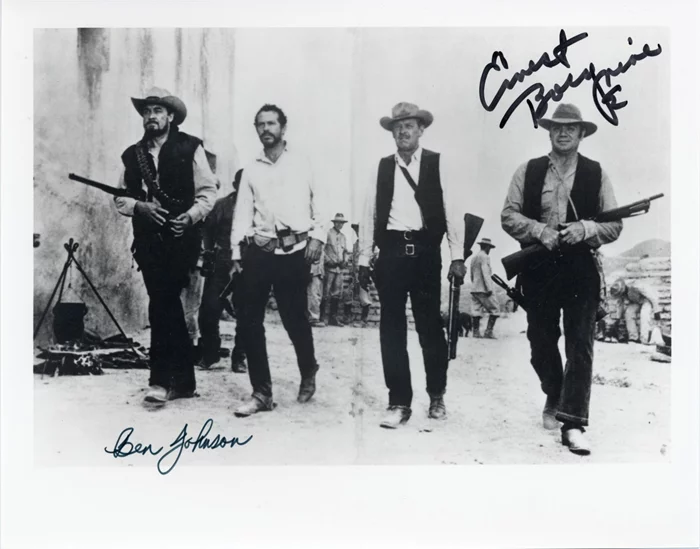 Ben Johnson & Ernest Borgnine autograph