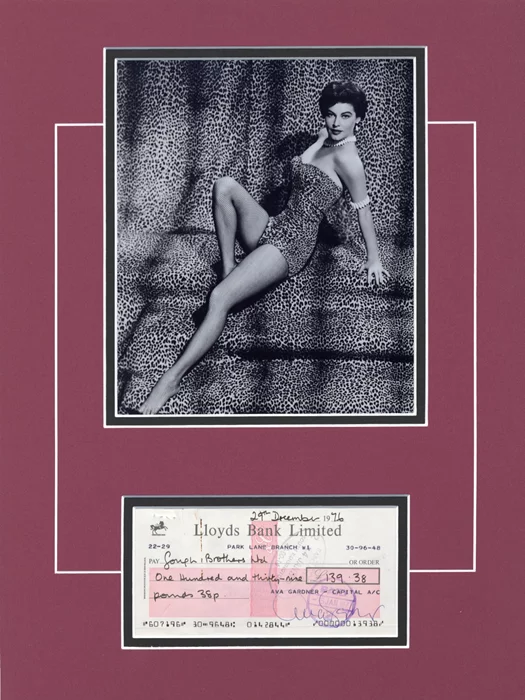 Ava Gardner autograph