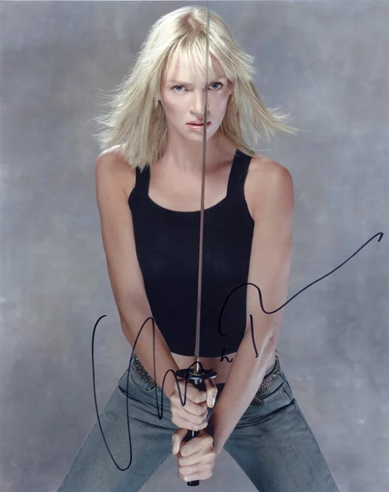 Uma Thurman autograph