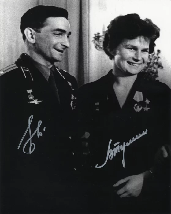 Tereshkova & Bykovsky autograph