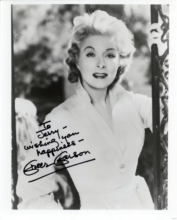 Greer Garson autograph