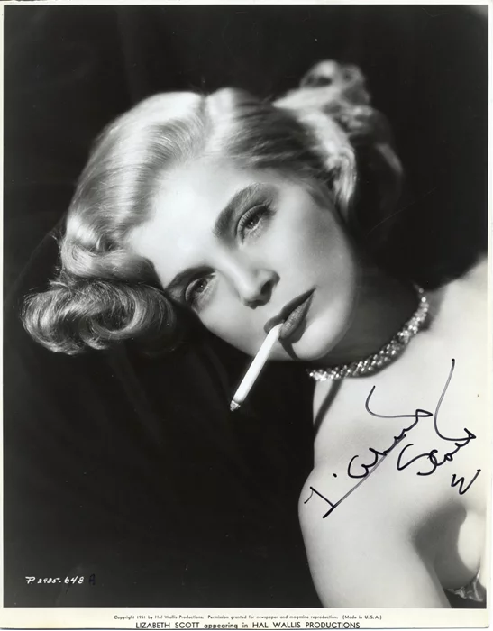 Lizabeth Scott autograph