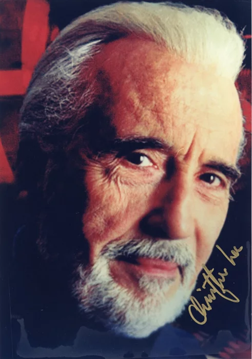 Christopher Lee autograph