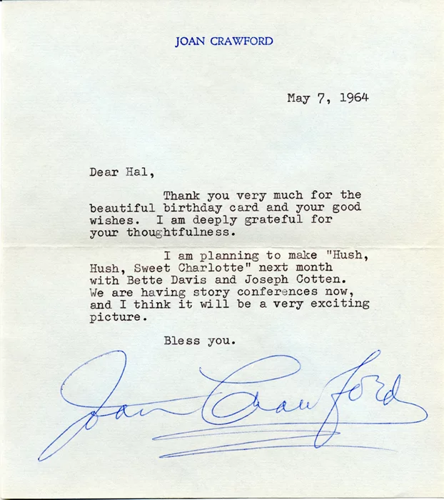 Joan Crawford autograph