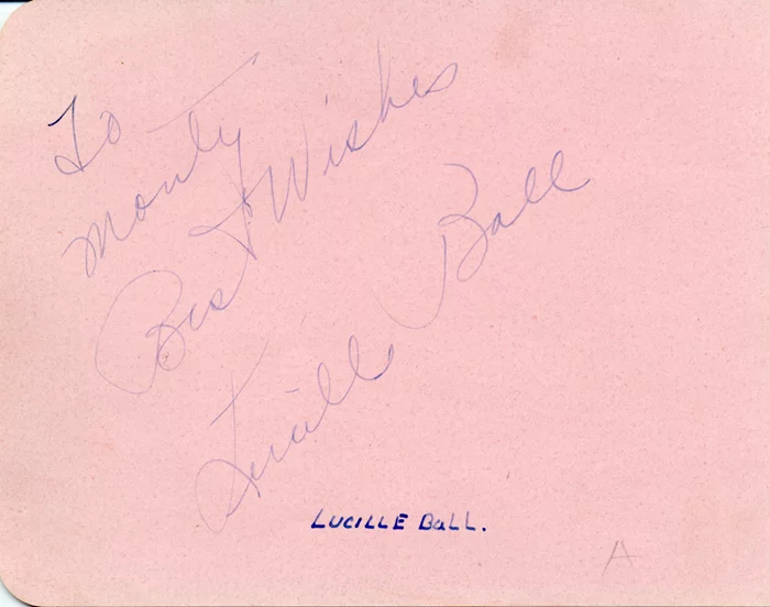 Lucille Ball autograph