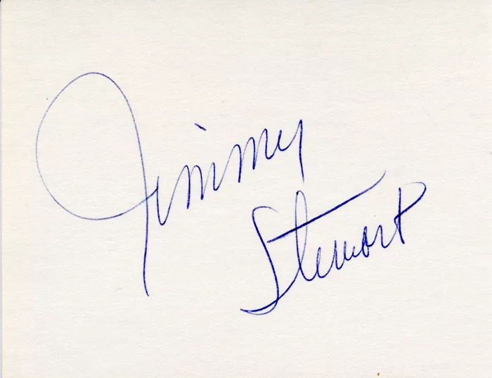 James Stewart autograph