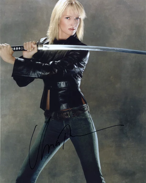 Uma Thurman autograph