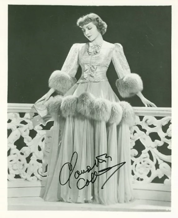 Claudette Colbert autograph