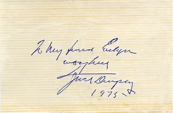 Jack Dempsey autograph