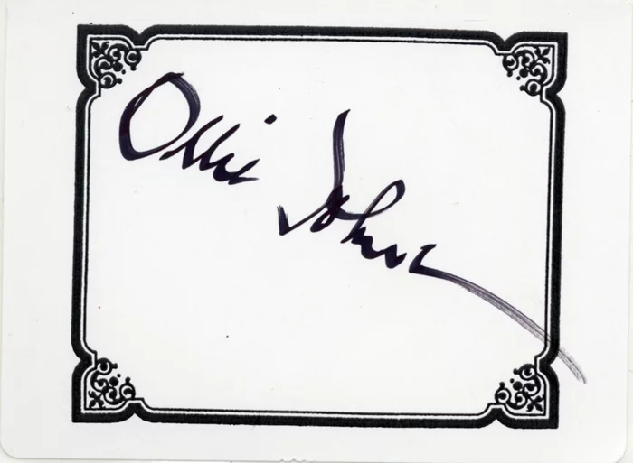 Ollie Johnston autograph