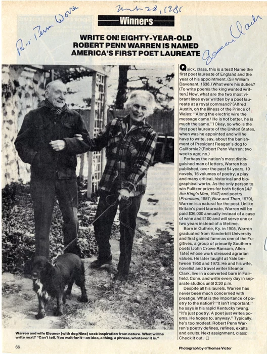Robert Penn Warren autograph